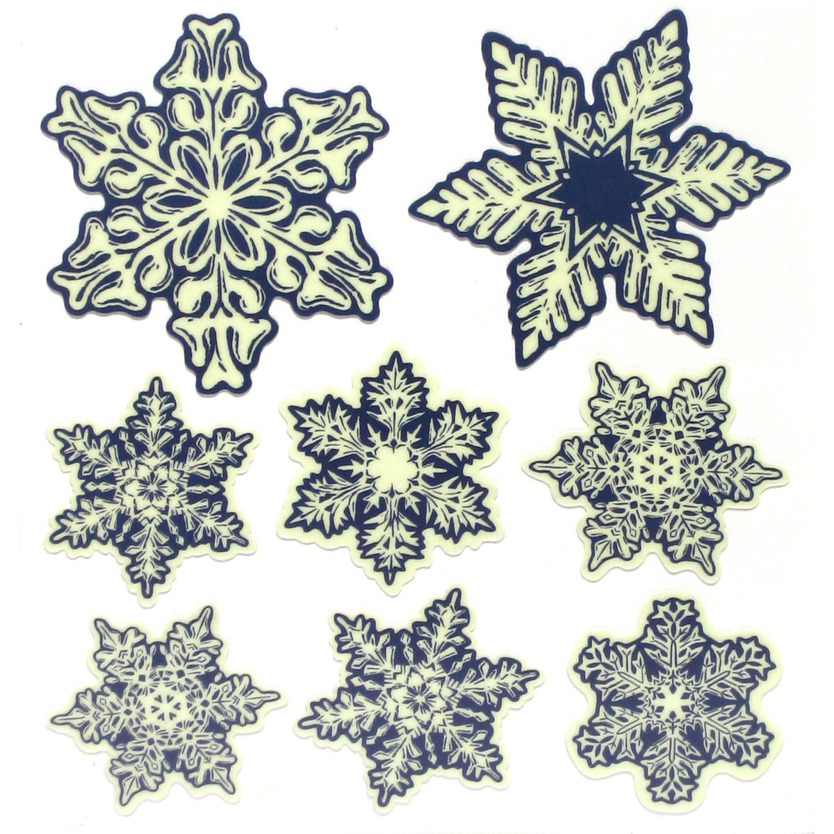 Śnieżynki świecące w ciemności