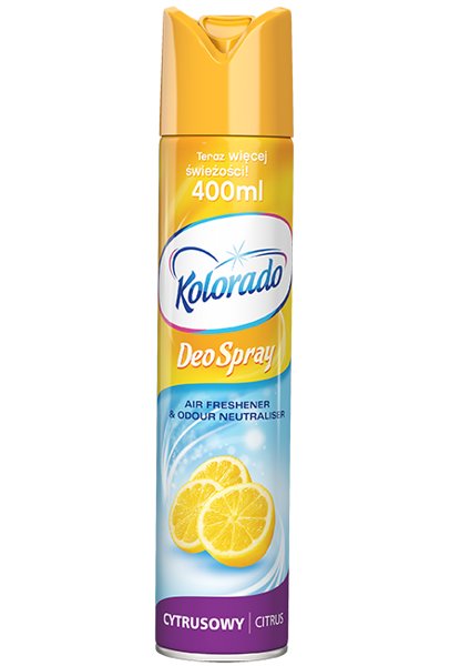 Kolorado Odświeżacz powietrza Deo Spray-Cytrusowy 400ml Cytryna 893-uniw