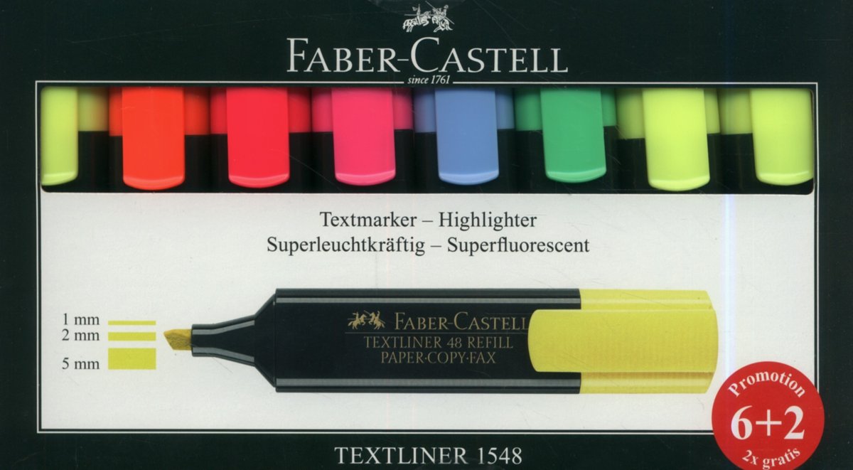Faber-Castell Fc Zakreślacz 48 Etui 8Szt. 6+2,