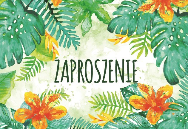 Kukartka Zaproszenie ZZ-074 Uniwersalne kwiaty (5 szt.)