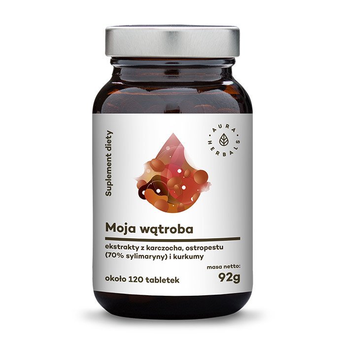 Aura Herbals Moja Wątroba: karczoch + ostropest + kurkuma tabletki (92g) MOJA WATROBA