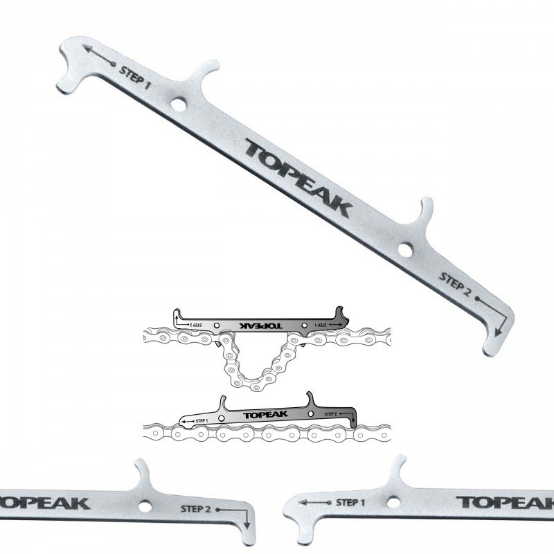 TOPEAK łańcuch narzędzi Chain Hook & Wear Indicator, Silver, One Size, TPS sp09 TPS-SP09