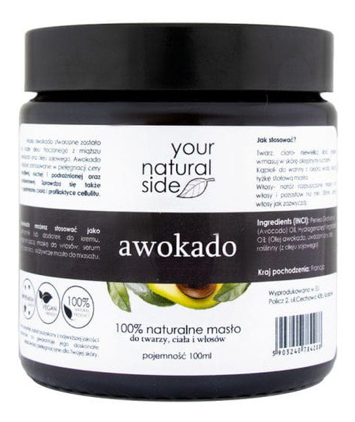 Your Natural Side 100% naturalne masło awokado - Your Natural Side Velvety Butters 100% naturalne masło awokado - Your Natural Side Velvety Butters