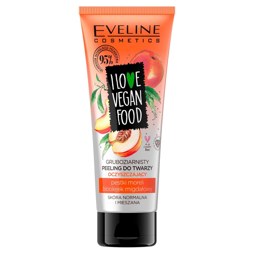 Eveline I Love Vegan Peeling Gruboziarnisty Morela 75ml