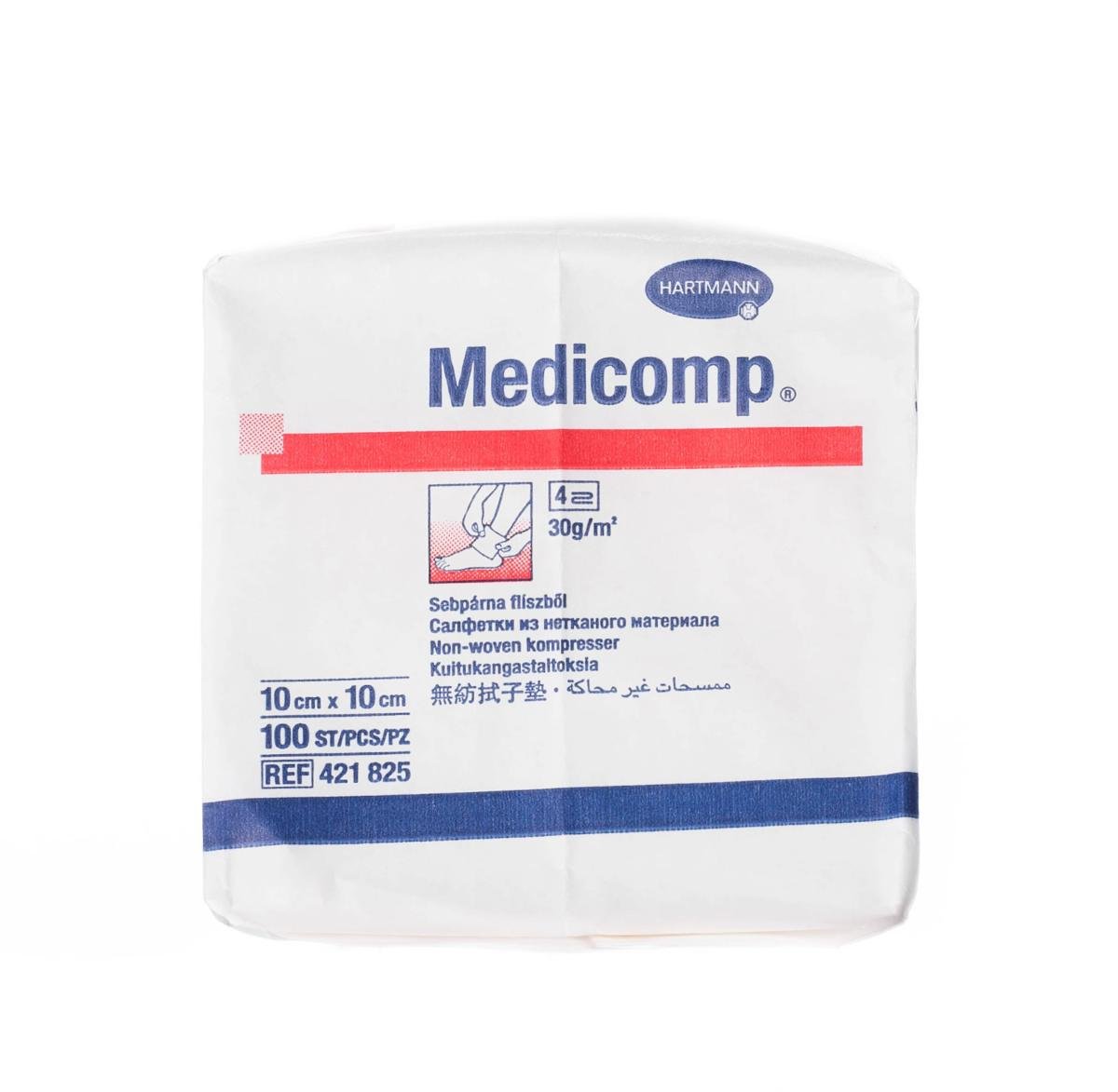 Hartmann Kompresy niejałowe medicomp 10cm x 10cm x 100szt