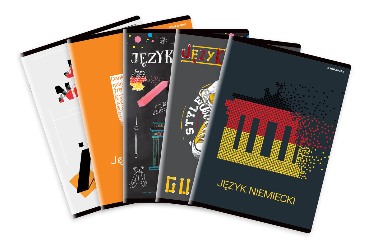 TOP 2000 Zeszyt A5 60k kratka z marginesem 2000 j niemiecki 400130516