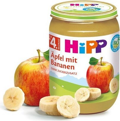 HiPP, Bio, delikatne jabłuszko z bananem, 190 g