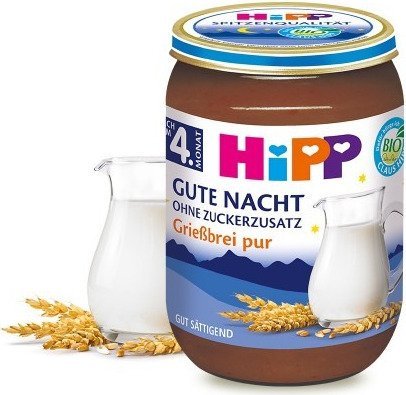HiPP, Bio, gotowa kaszka wielozbożowa na noc z mlekiem, 190 g