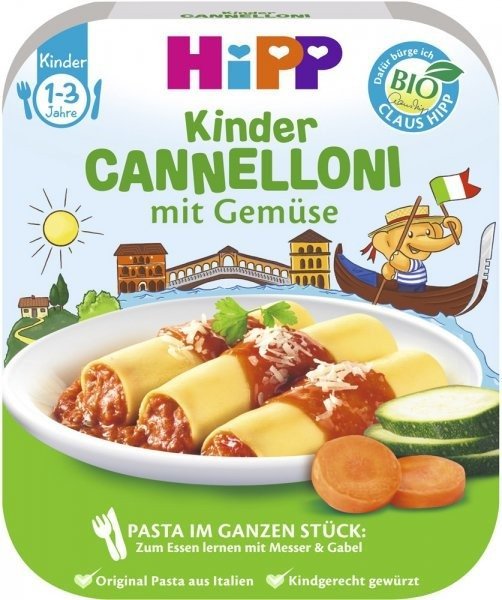 HiPP, Bio, oryginalny włoski makaron cannelloni z warzywami, 250 g