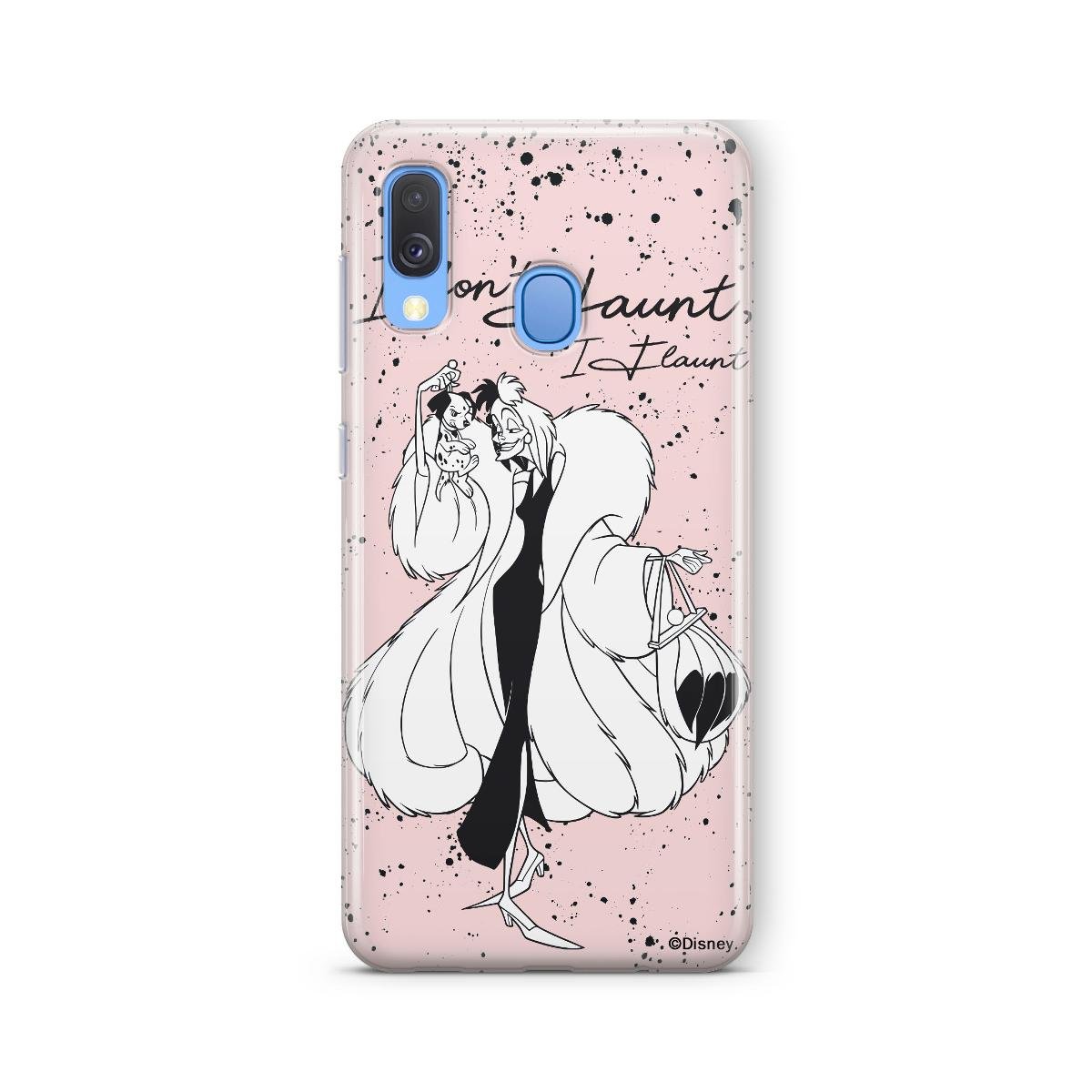 Etui na SAMSUNG Galaxy A40 DISNEY Cruella i Puppy 001