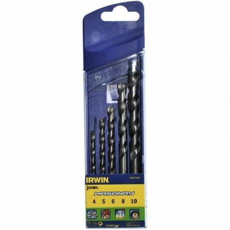 Irwin 5-częściowy zestaw wierteł murarskich, 4/5/6/8/10 mm, 10501892 VSA Van Spijk (IR10501892)