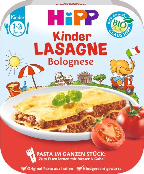 Hipp, Lasagne bolognese z wołowiną i warzywami 12m+, 250 g