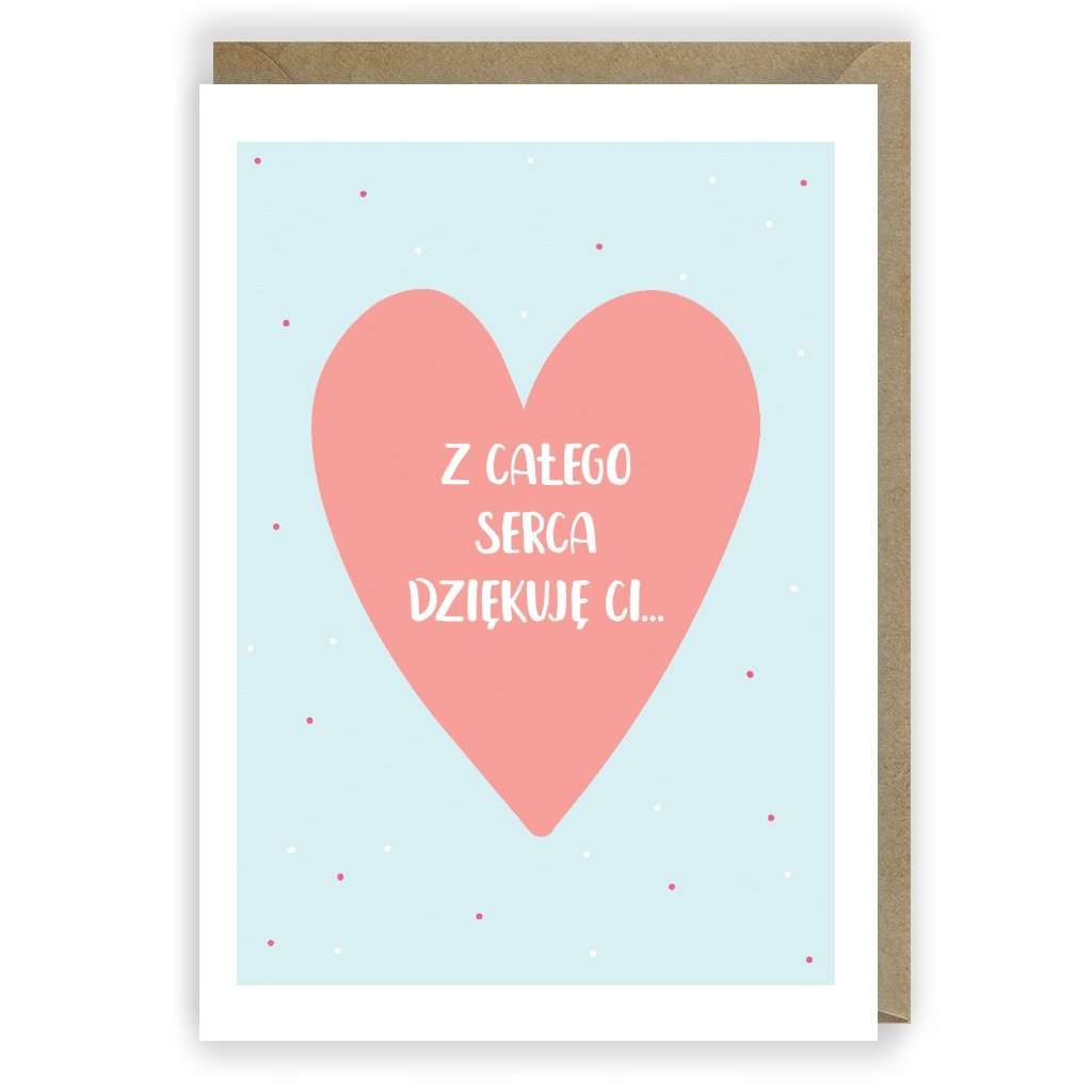 Cardie Kartka okolicznościowa, eko koperta Dziękuję K004