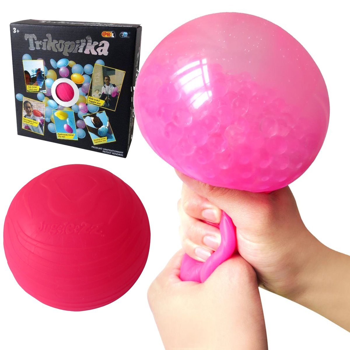 Trikopiłka Gniotek Żelowa Piłka Odlotowa Różowa