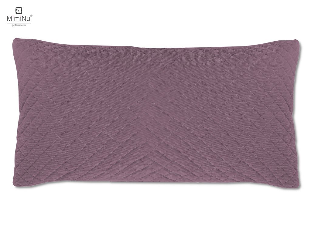 MimiNu by Kieczmerski, Poduszka dekoracyjna z poszewką na suwak, pikowana, Velvet, Wrzosowa, 30x60cm