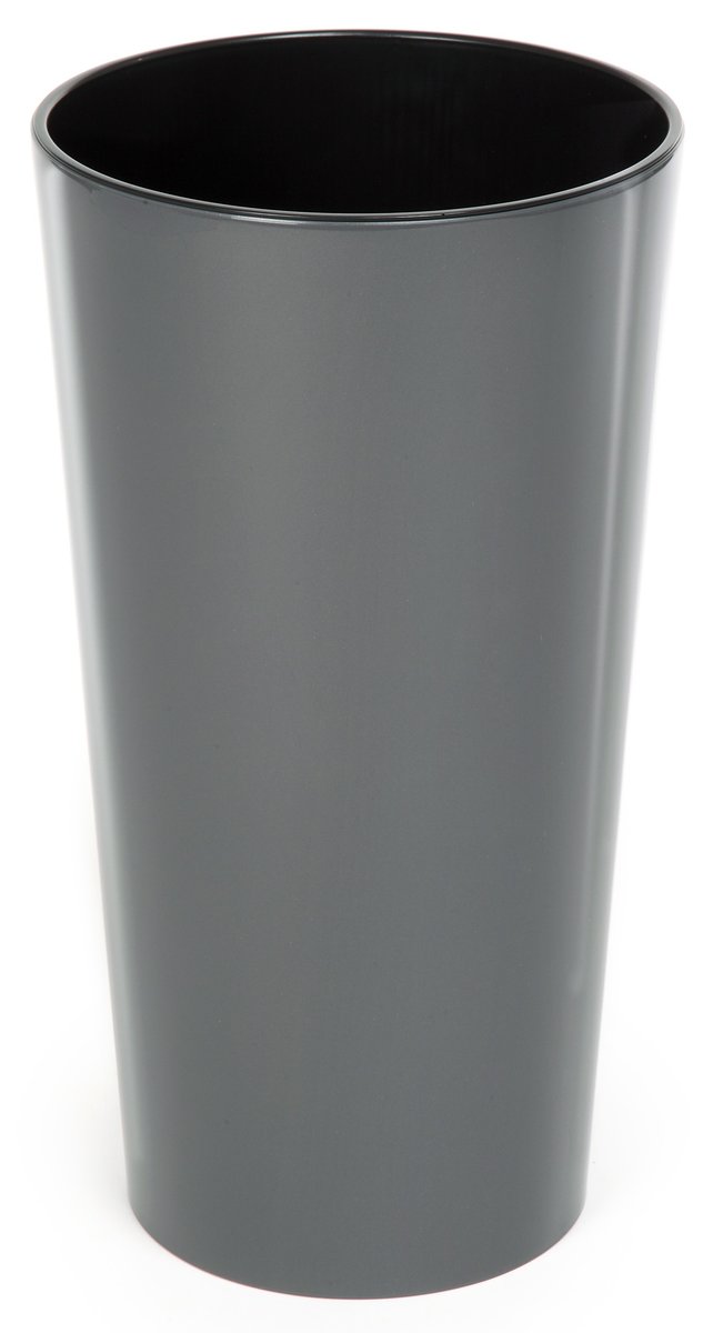 LAMELA Doniczka Lilia z wkładem z wkładem połysk Antracyt 14x14 H26 LA534-82