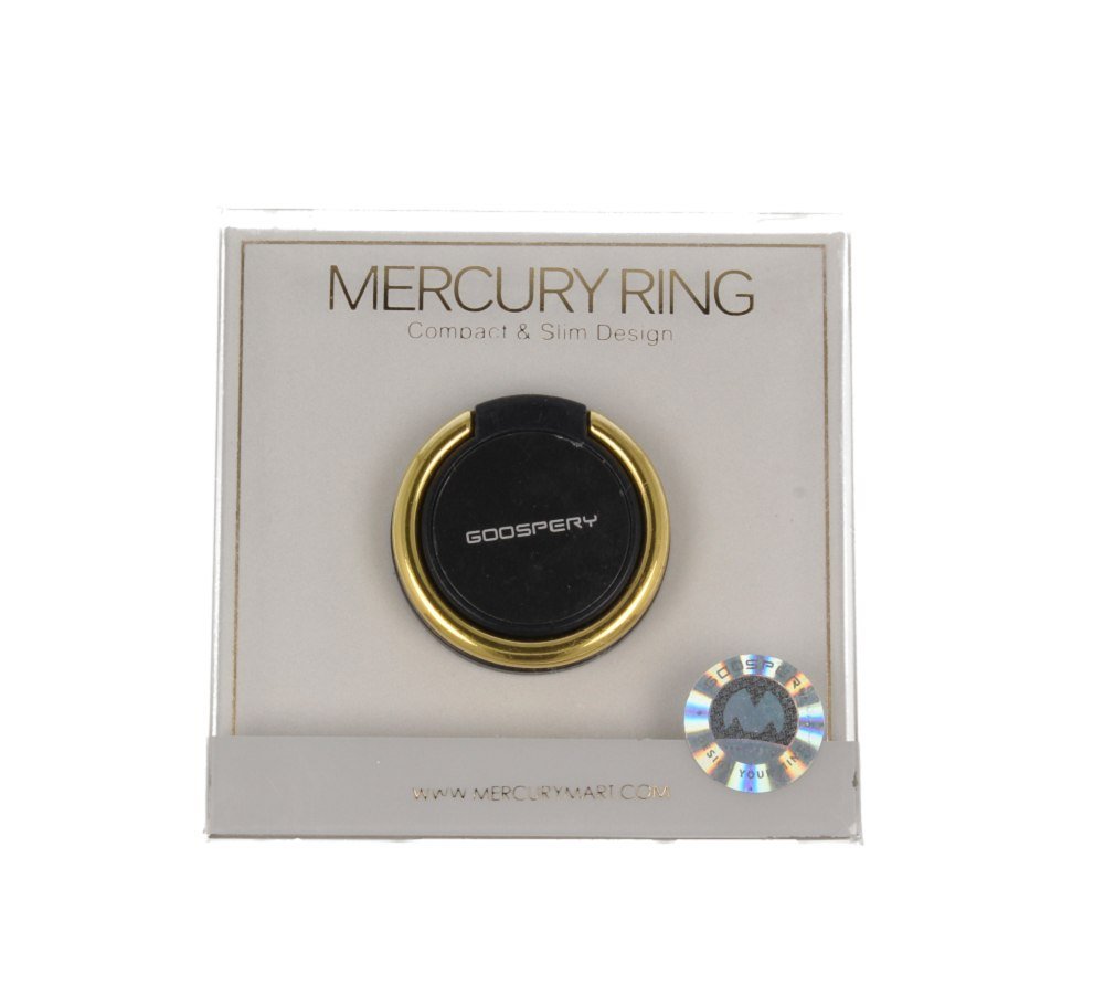 Mercury Ring Uchwyt 360 Na Palec Czarno Złoty