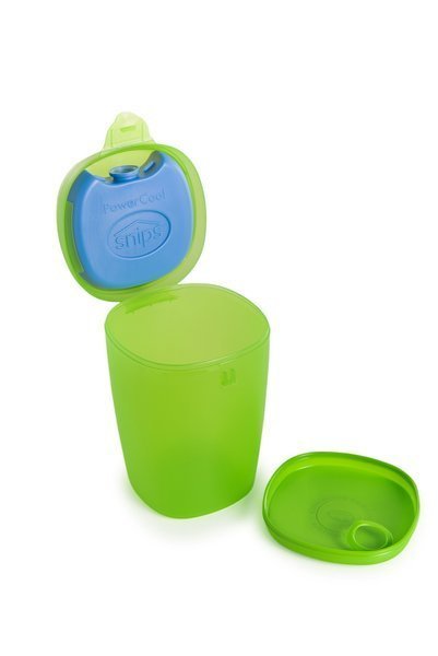 SNIPS Pojemnik Na Jogurt I Owoce Z Wkładem Chłodzącym I Łyżeczką Plastikowy Snips Box Zielony 0,5 L