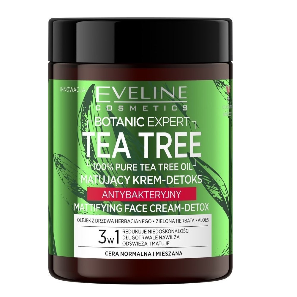 Eveline Botanic Expert Tea Tree Krem-detox matujący antybakteryjny 3w1 100ml