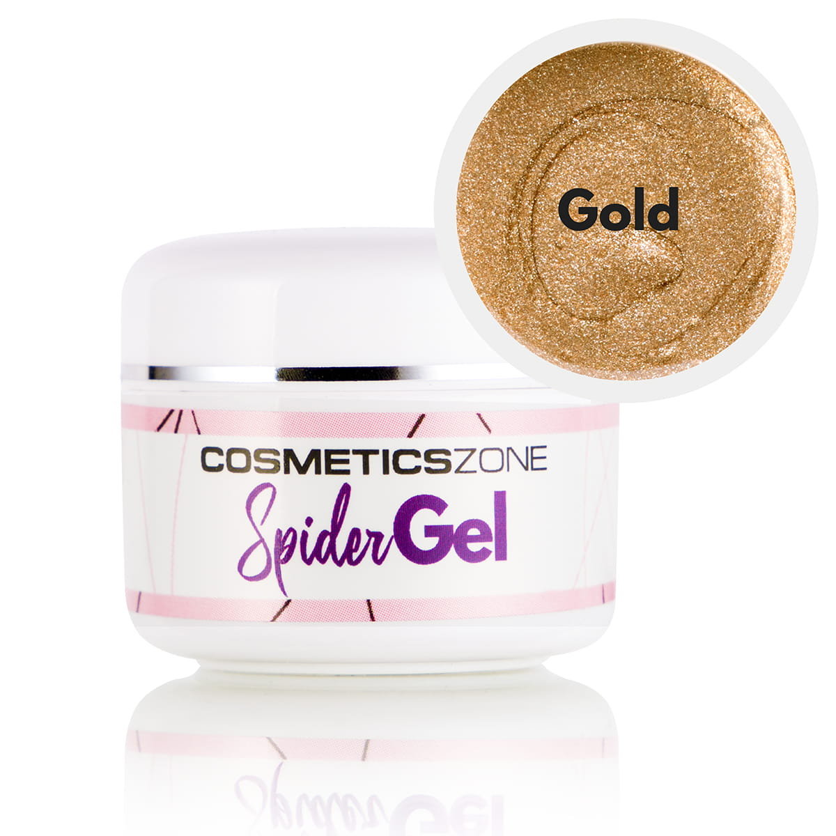 Cosmetics Zone Spider Gel 5ML Do Zdobień Gold