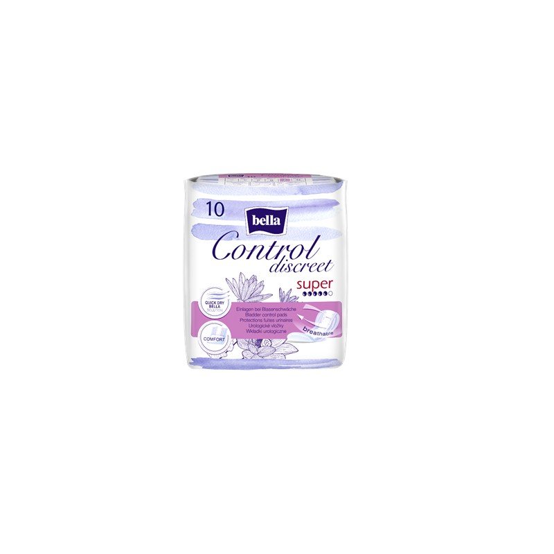 Bella TZMO S.A. Wkładki urologiczne dla kobiet Control Discreet Super, 10 szt. BE-095-SU10-001