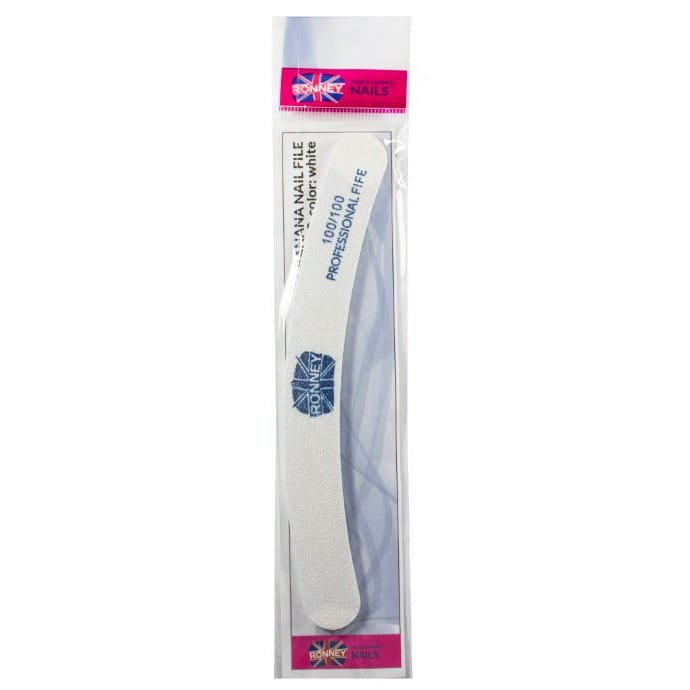 Ronney Ronney Professional Nails Pilnik Papierowy Biały Banan 100/100