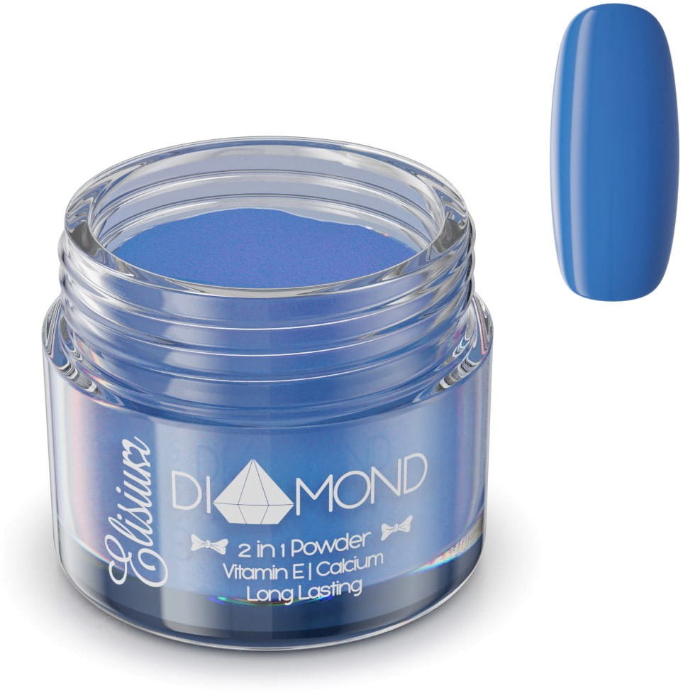 Elisium, Diamond, puder do manicure tytanowego DB706 Classic Blue, 23 g