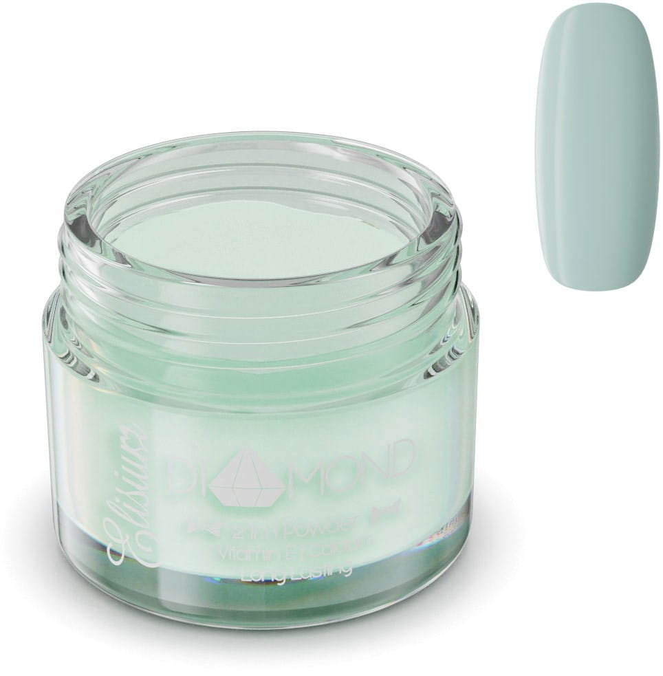 Elisium, Diamond, puder do manicure tytanowego DG807 Mint Green, 23 g