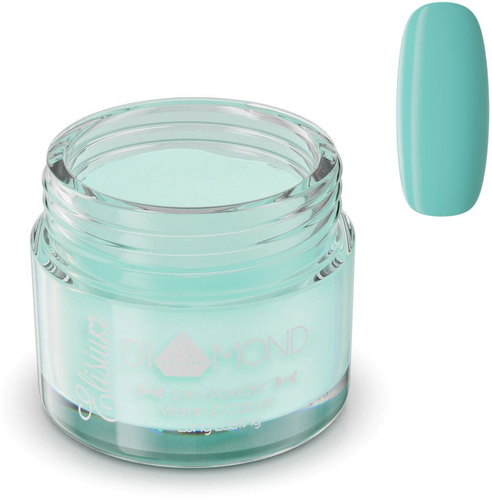 Elisium, Diamond, puder do manicure tytanowego DB702 Turquoise Blue, 23 g