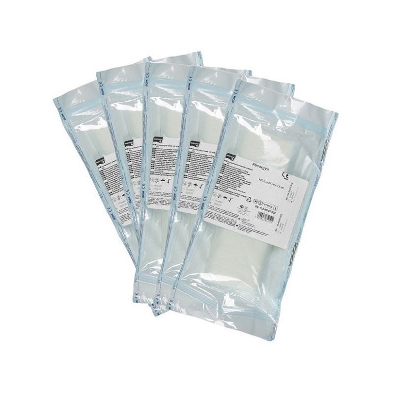 Absorgyn 27X7,5Cm Jałowe Z Folią 10Szt.