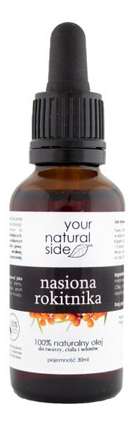 Your Natural Side Olej z Nasion Rokitnika nierafinowany 30ml butelka z pipetą