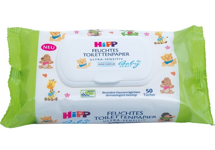 HiPP Babysanft Ultra-Sensitive papier toaletowy nawilżony x 50 szt