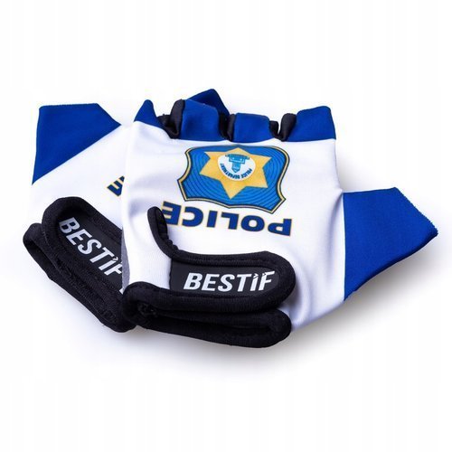 Bestif, Rękawiczki rowerowe, BRR05, biały, rozmiar XXS/XS