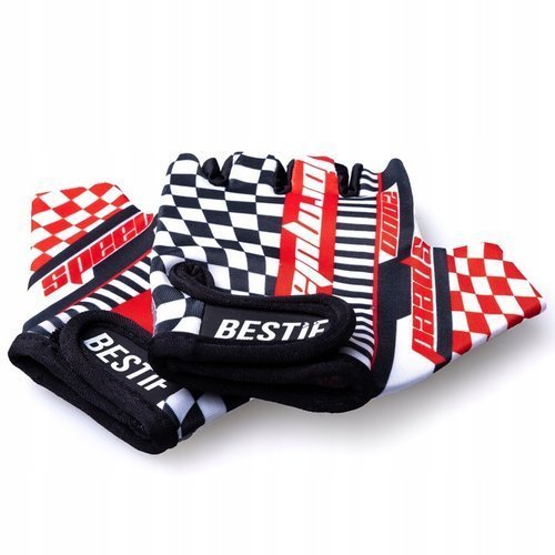 Bestif, Rękawiczki rowerowe, BRR07, czerwony, rozmiar XXS/XS