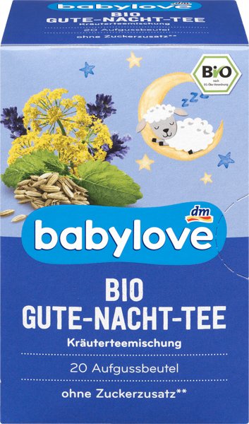 Babylove, Bio, Herbatka na dobry sen z Melisą, 20x35 g