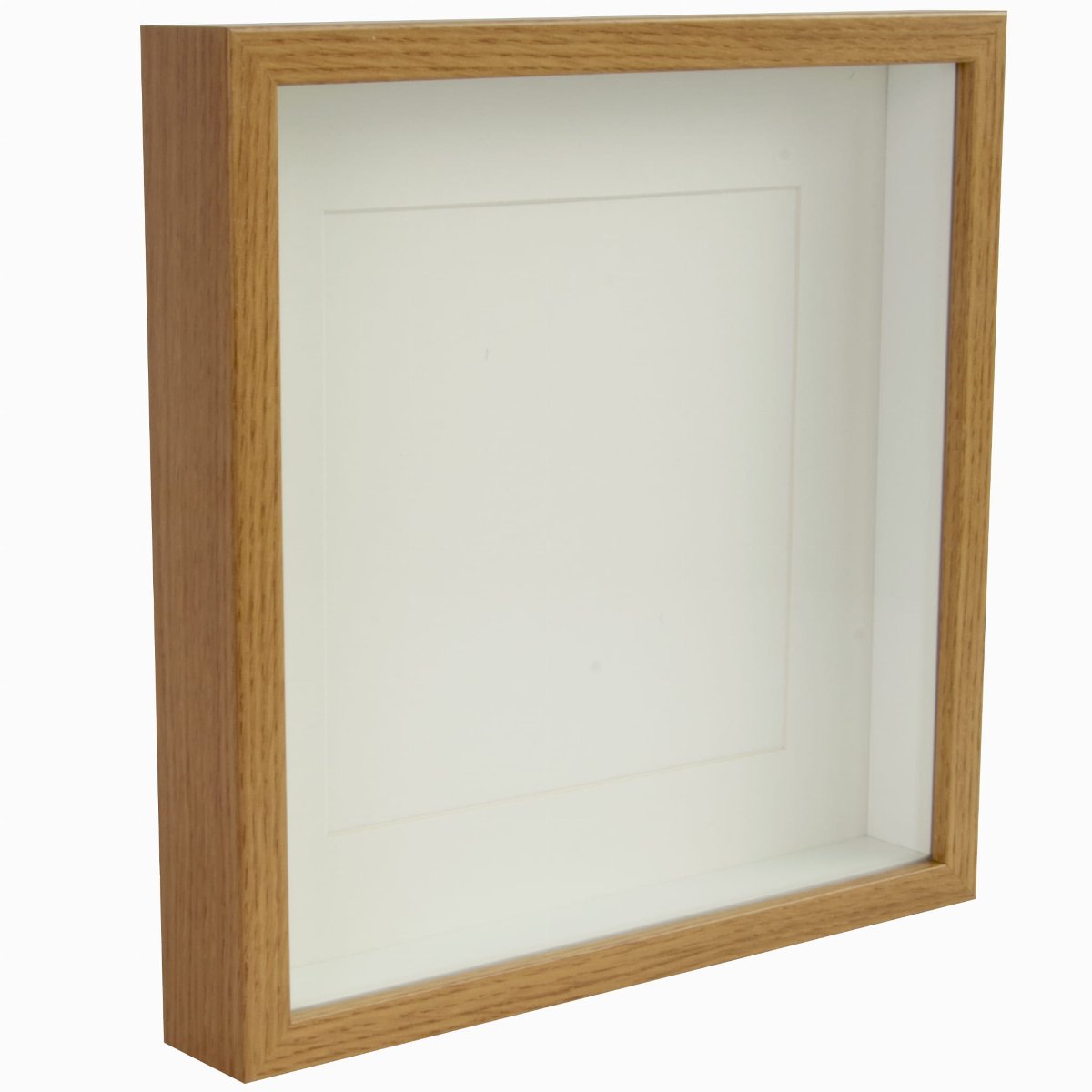 Ramka na zdjęcie 3D głęboka box przestrzenna 28x28 cm kwadratowa dębowa
