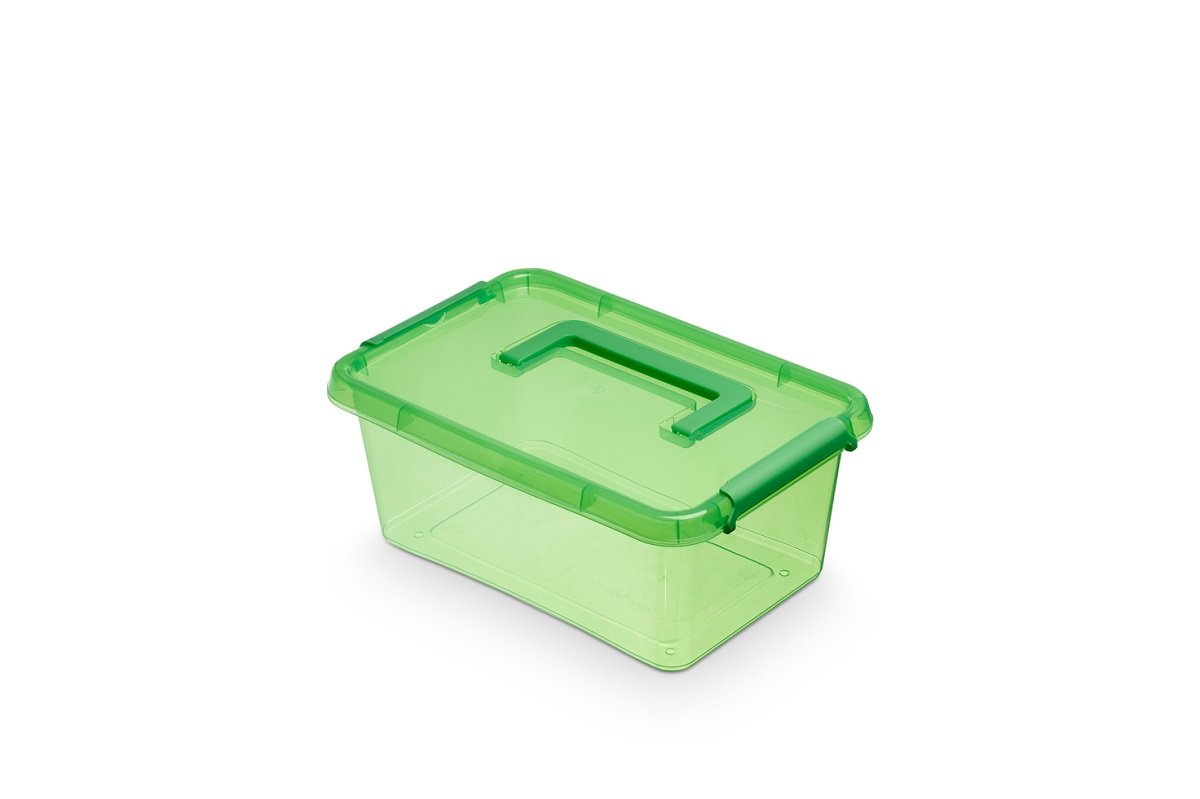 Pojemnik Pudełko Organizer Z Rączką 4,5 l zielony