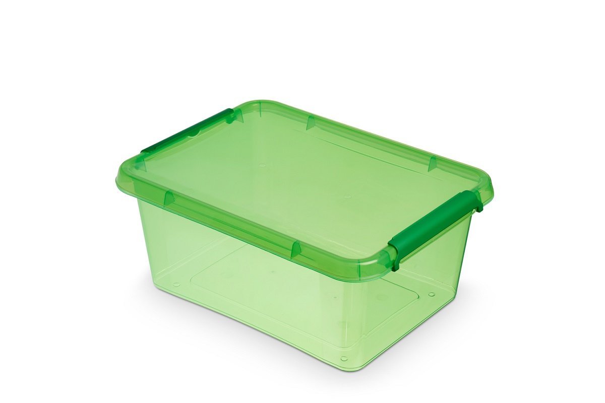 Pojemnik Pudełko Organizer z pokrywą 12,5l zielony