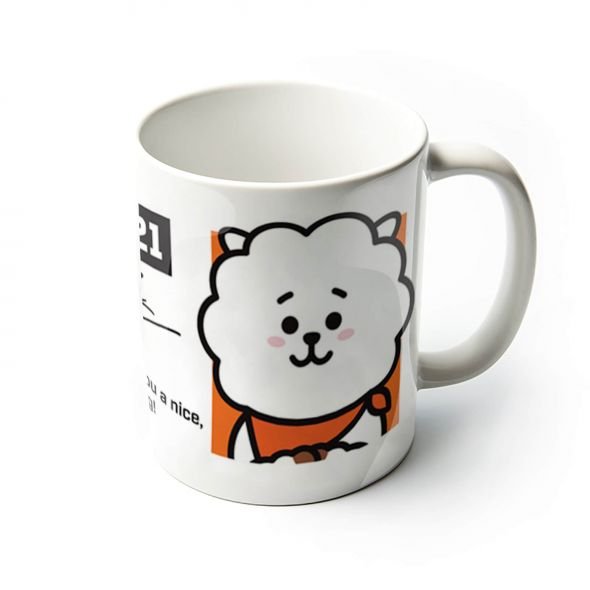 Kubek GBEYE, BT21 RJ, biały, 300 ml