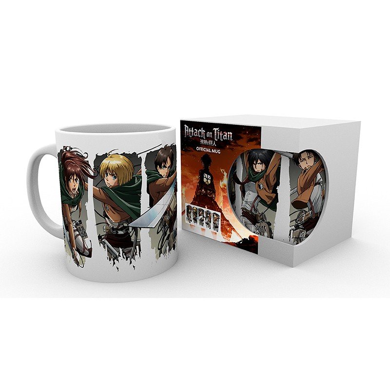 Attack on Titan kubek do kawy Season 2 Character montażu wei & # 223; MG2325