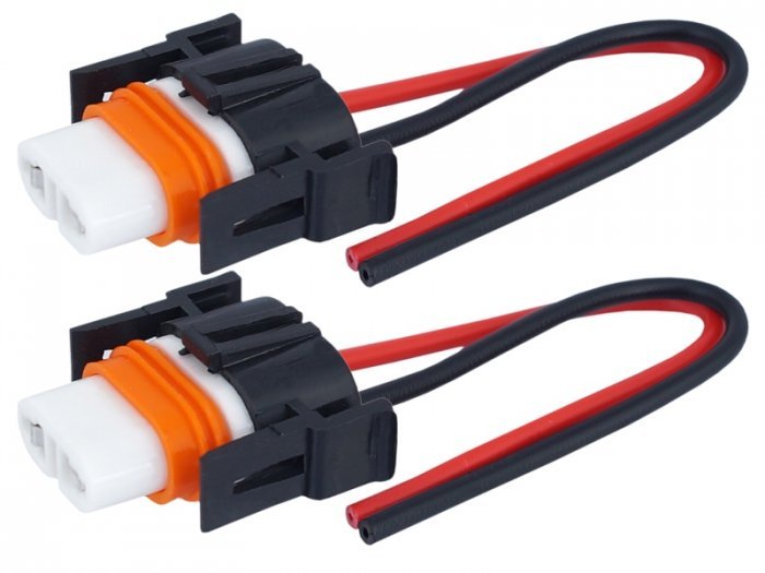 Ceramiczna kostka montażowa do żarówki H8 z przewodem o dł 15cm prosta O13-4156