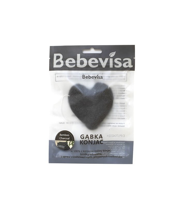 Bebevisa Bebevisa - Gąbka Konjac Do Twarzy Węgiel Bambusowy