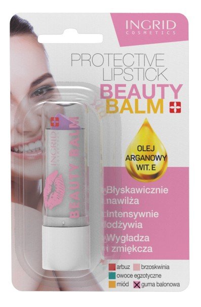 Ingrid Ingrid Beauty Balm Pomadka ochronna do ust Guma Balonowa 3.6g
