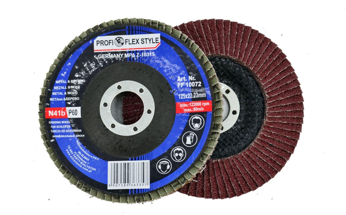 10x Tarcza Listkowa 125 gr 60 Lamelka Szlifowanie