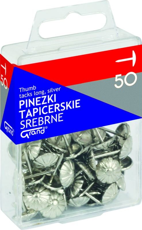 Grand Pinezki tapicerskie srebrne T4 50 sztuk KW TRADE