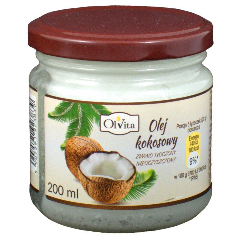 Olvita OLEJ KOKOSOWY ZIMNOTŁOCZONY 200ML