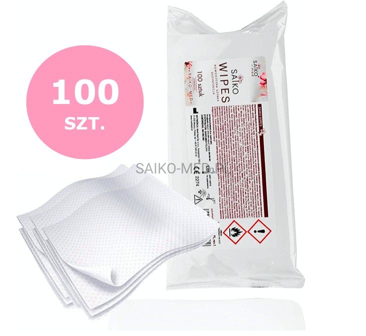 Chusteczki do dezynfekcji powierzchni SAIKO-MED Saiko Wipes, 100 szt.