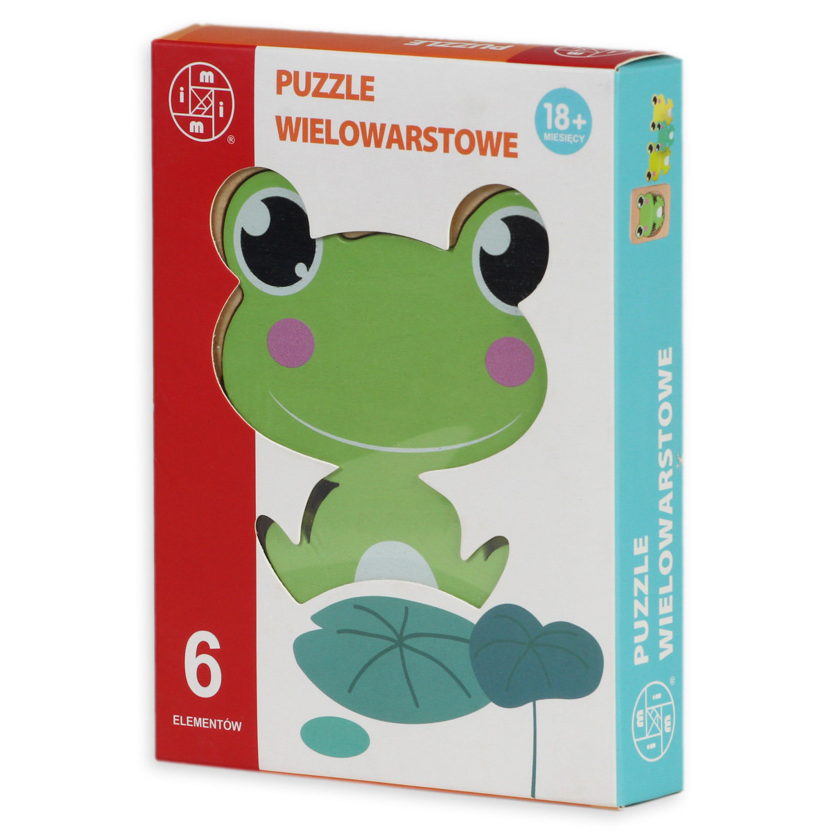 Mi-Toys, Puzzle wielowarstwowe, żabka, 6 el.