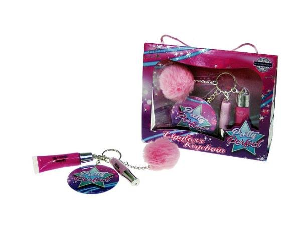 Hipo Zestaw Brelok: pompon,szminka do ust 2szt, lusterko 640093