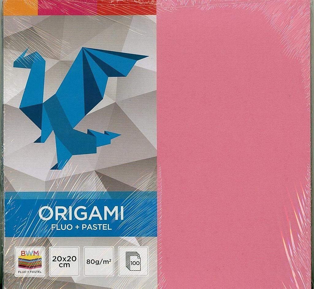 Papier origami 20x20cm Fluo+Pastel